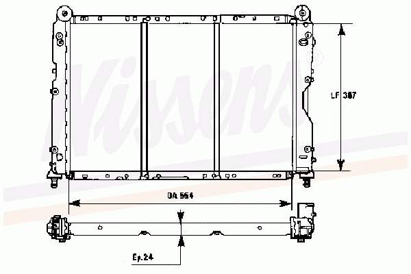 Radiador de esfriamento de motor 60039 Nissens