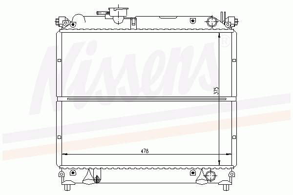 64079 Nissens radiador de esfriamento de motor