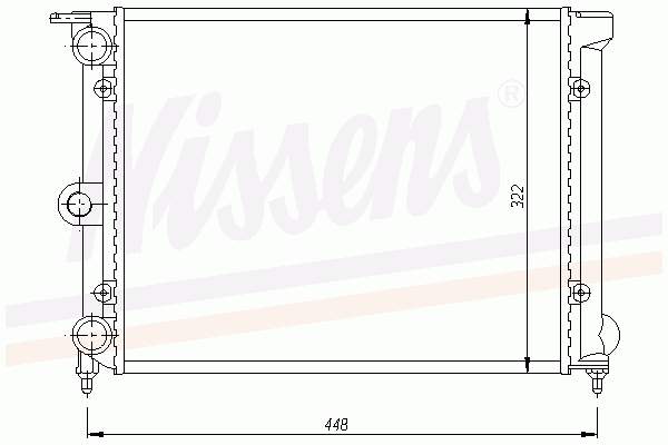 65171 Nissens radiador de esfriamento de motor