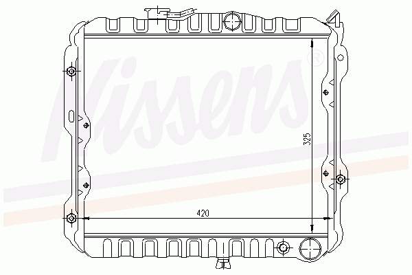 Radiador de esfriamento de motor 62821 Nissens