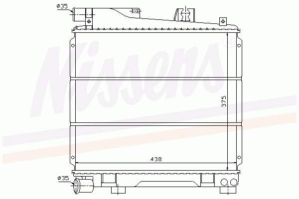 1707563 BMW radiador de esfriamento de motor