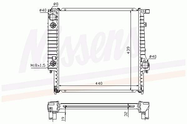 BW2099 AVA AVA radiador de esfriamento de motor