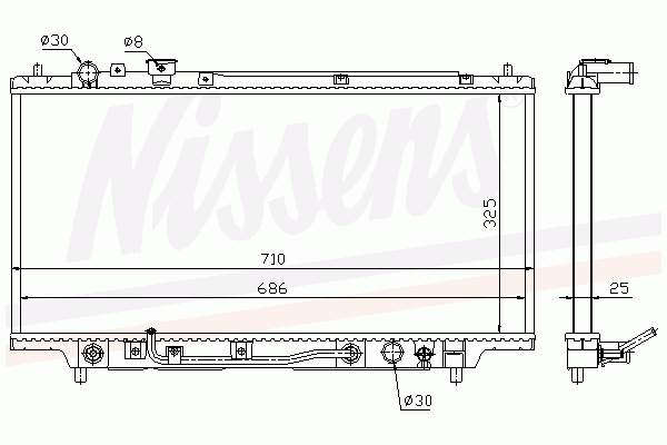 BPM715200 Mazda radiador de esfriamento de motor