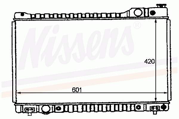 Radiador de esfriamento de motor 62454 Nissens