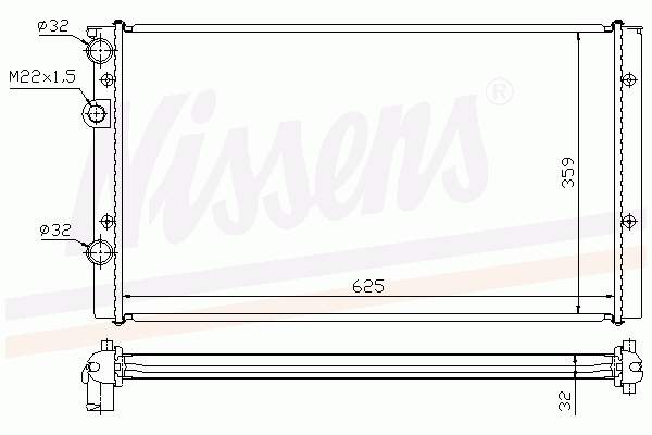 65248A Nissens radiador de esfriamento de motor