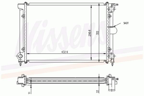 191121253D Tata radiador de esfriamento de motor