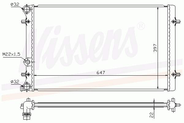 65201A Nissens radiador de esfriamento de motor