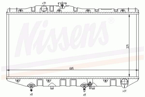 64735 Nissens radiador de esfriamento de motor