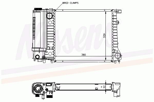 60729A Nissens radiador de esfriamento de motor