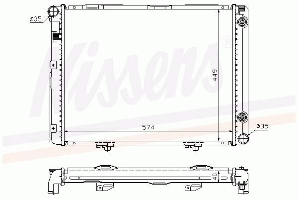 A2015005503 Mercedes radiador de esfriamento de motor