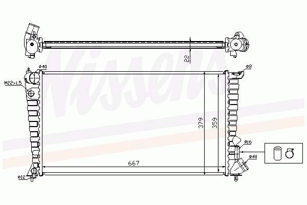 61315 Nissens radiador de esfriamento de motor