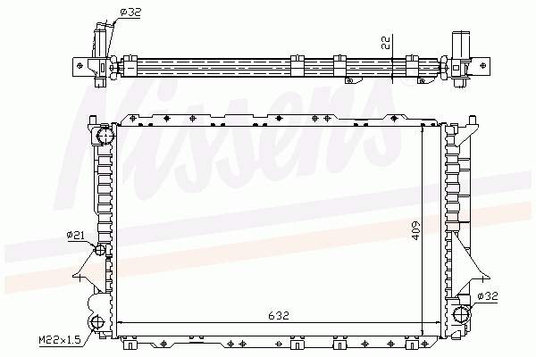 60458A Nissens radiador de esfriamento de motor