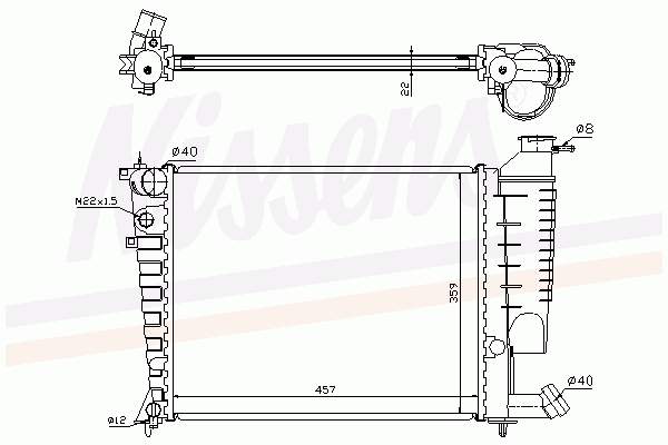 61367 Nissens radiador de esfriamento de motor