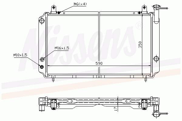 2141061A60 Nissan radiador de esfriamento de motor