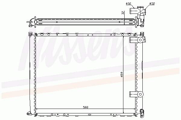 63943A Nissens radiador de esfriamento de motor