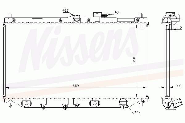 62279A Nissens radiador de esfriamento de motor