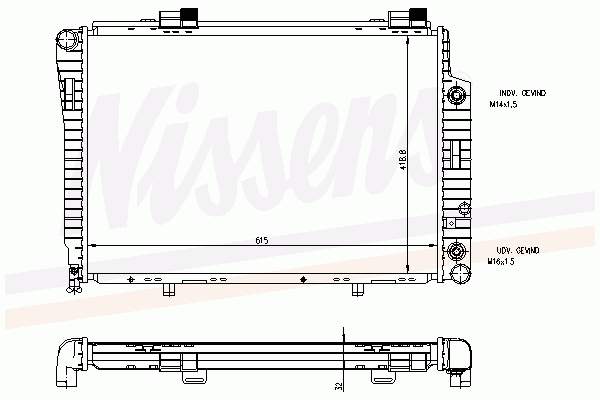 62756A Nissens radiador de esfriamento de motor