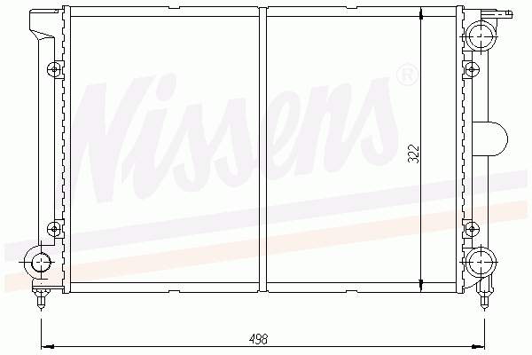 Radiador de esfriamento de motor 65195 Nissens