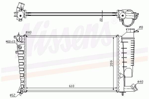 61313 Nissens radiador de esfriamento de motor