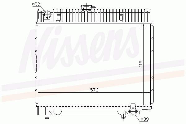 62800 Nissens radiador de esfriamento de motor