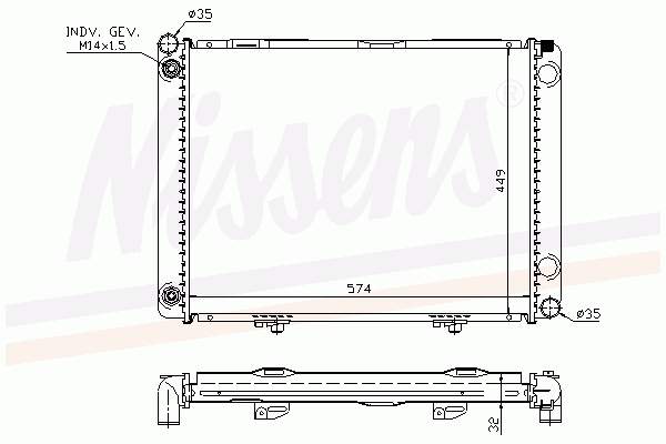 2015007403 Mercedes radiador de esfriamento de motor