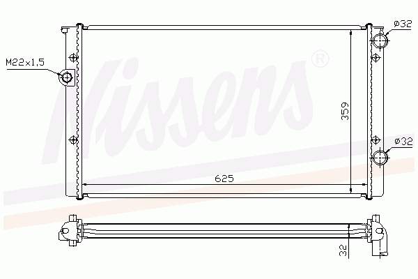 65246A Nissens radiador de esfriamento de motor