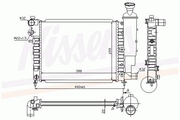 61358A Nissens radiador de esfriamento de motor