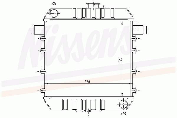 Radiador de esfriamento de motor 63090 Nissens