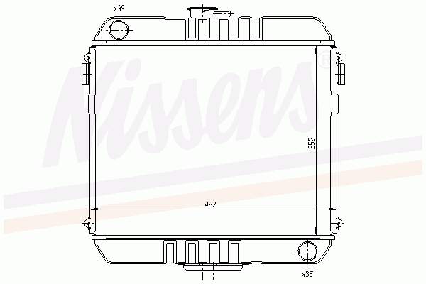 63200 Nissens radiador de esfriamento de motor