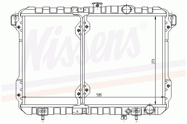 Radiador de esfriamento de motor para Mitsubishi Galant (E1A)