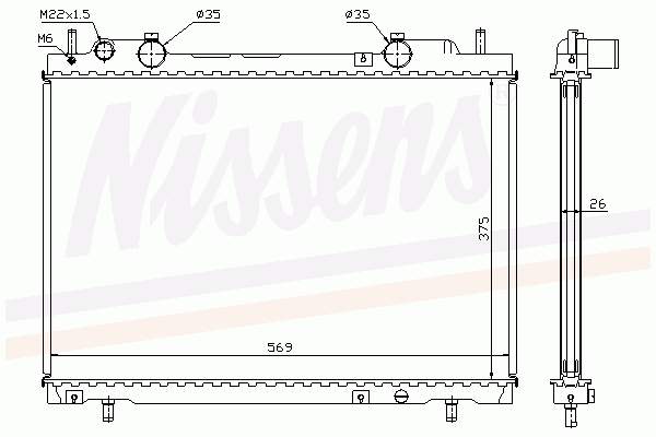 301808A6 Polcar radiador de esfriamento de motor