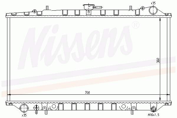 Radiador de esfriamento de motor 62977 Nissens