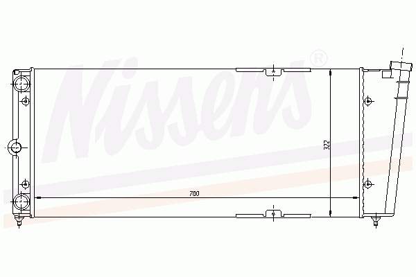 Radiador de esfriamento de motor 65250 Nissens