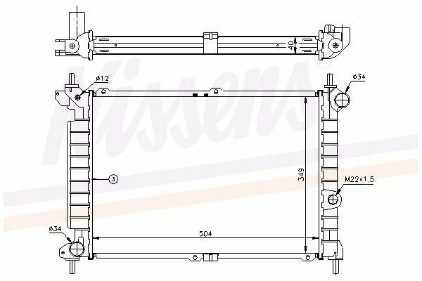 63291A Nissens radiador de esfriamento de motor