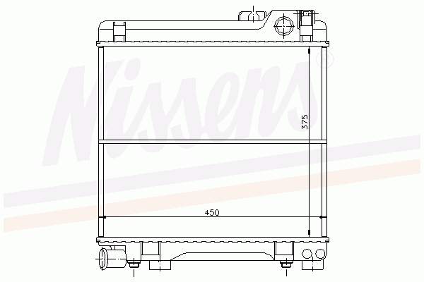 Radiador de esfriamento de motor 60666 Nissens