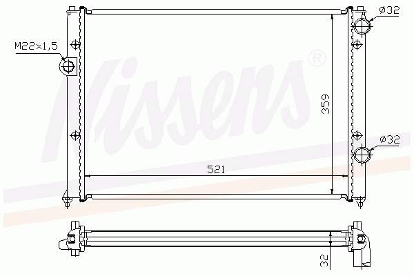 65251A Nissens radiador de esfriamento de motor