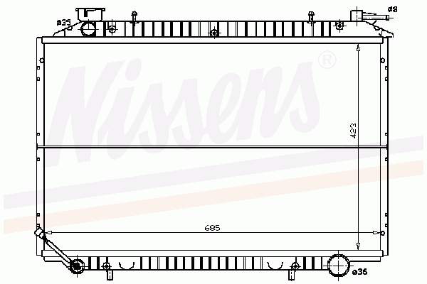 62976 Nissens radiador de esfriamento de motor