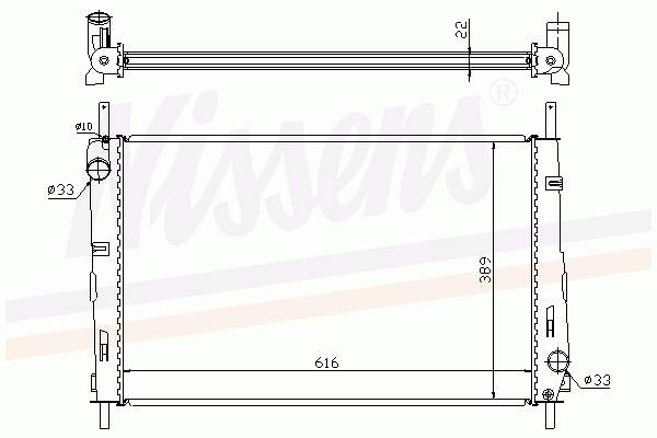 Radiador de esfriamento de motor para Ford Mondeo (B5Y)