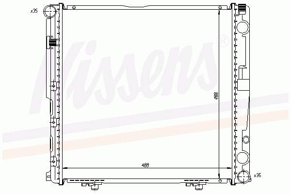 62748A Nissens radiador de esfriamento de motor