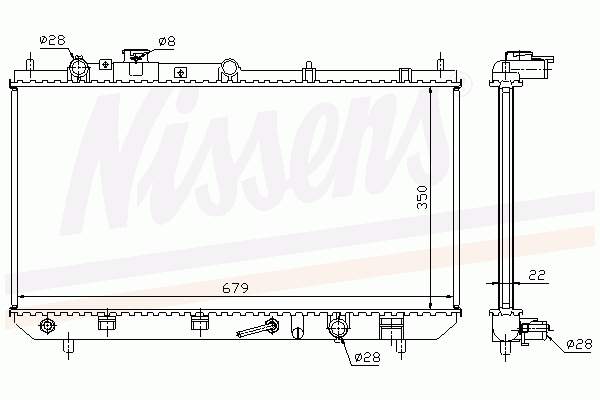 FP8615200A Mazda radiador de esfriamento de motor