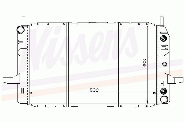 88BB8005KA Ford radiador de esfriamento de motor