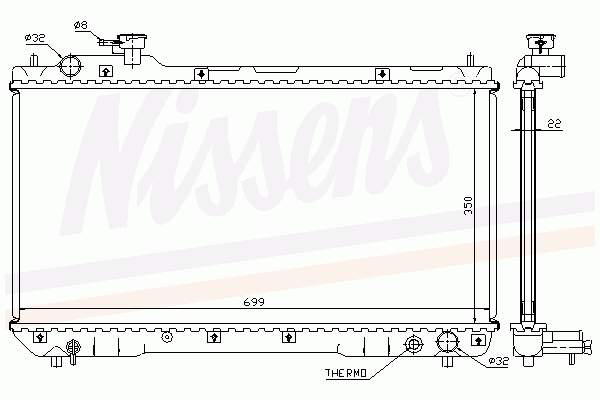 Radiador de esfriamento de motor 64629A Nissens