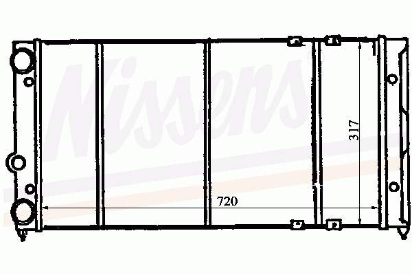 Radiador de esfriamento de motor 65237 Nissens