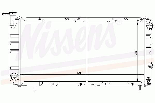 Radiador de esfriamento de motor 64085 Nissens