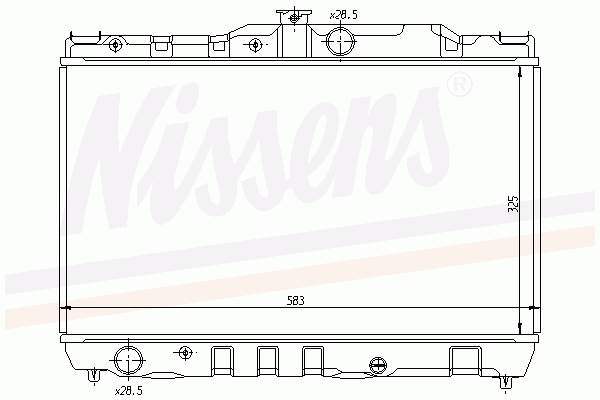 64739 Nissens radiador de esfriamento de motor