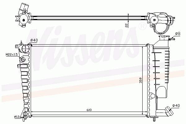 63518 Nissens radiador de esfriamento de motor