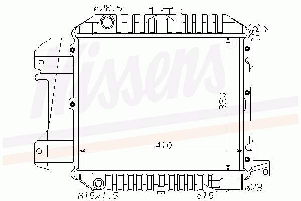 61590 Nissens radiador de esfriamento de motor