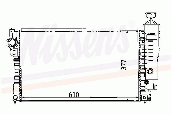 Radiador de esfriamento de motor 63527 Nissens