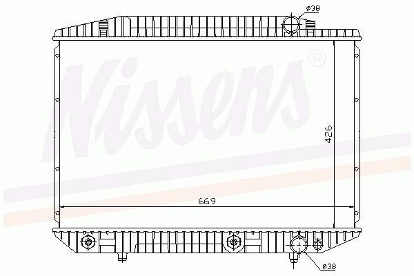 Radiador de esfriamento de motor 62727A Nissens