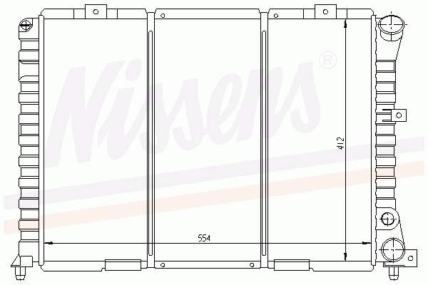 Radiador de esfriamento de motor 60025 Nissens